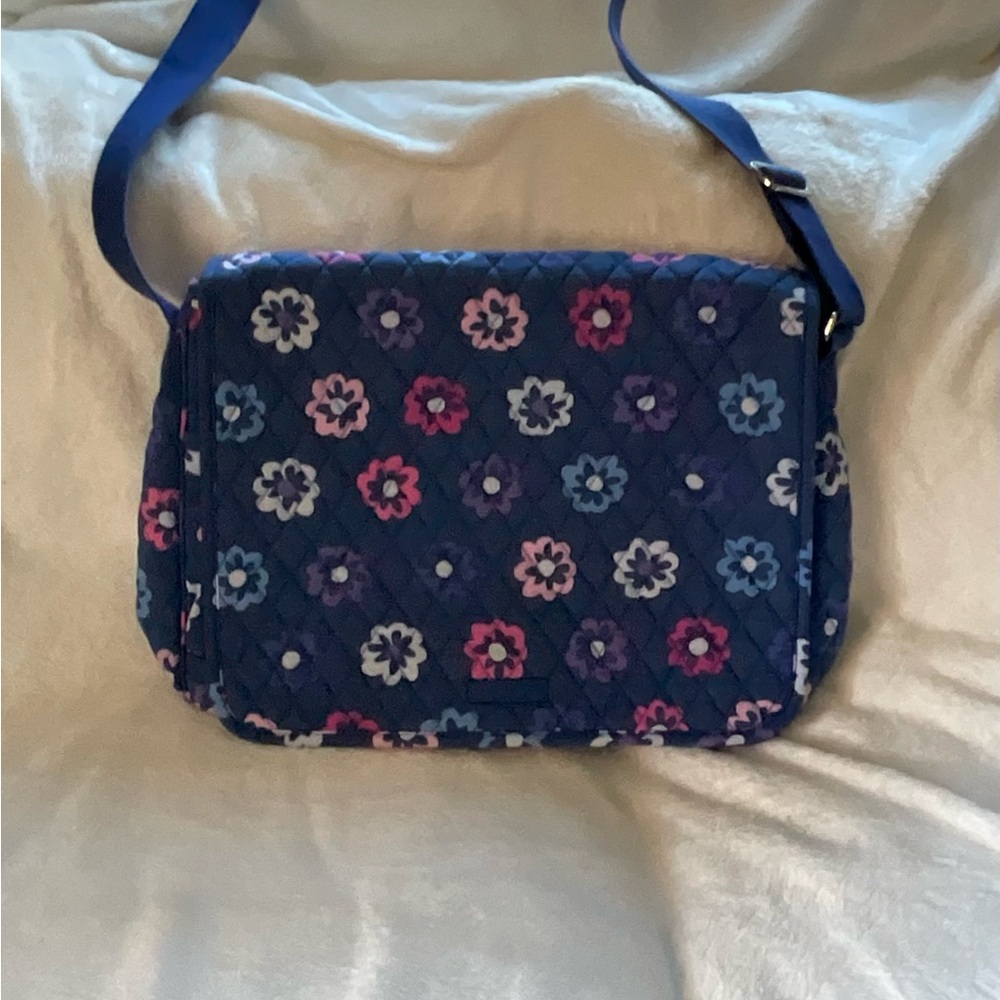 Vera Bradley Floral Crossbody Bag - Navy and Pink
